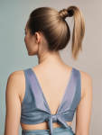 backless knot crop top shimmer