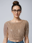 shimmer top golden